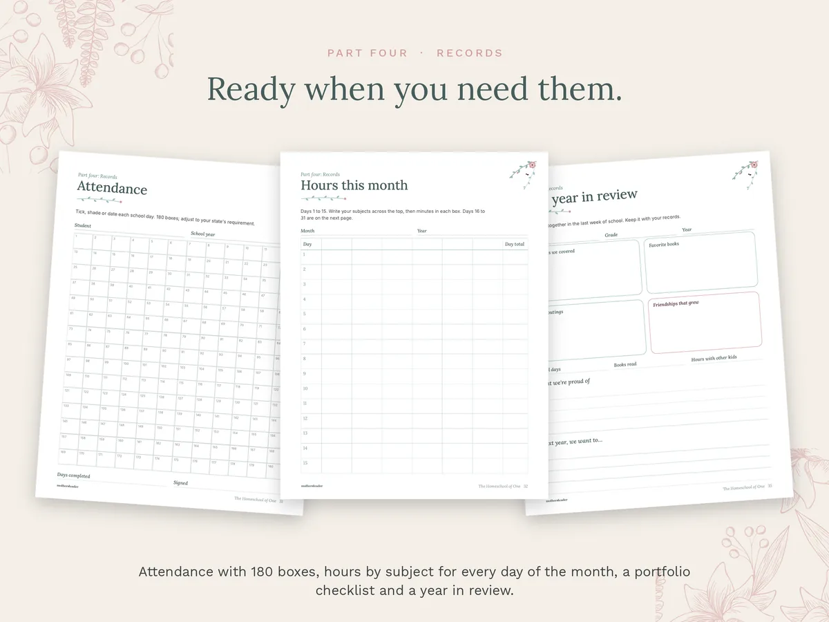 Records: attendance, hours and a portfolio checklist